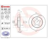 BREMBO 08.9081.20 Brake disc