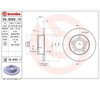 BREMBO 08.9083.11 Brake disc