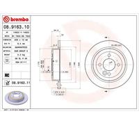 2x Brake disc solid 08.9163.11 BREMBO for MINI MINI MINI Convertible