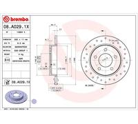BREMBO 08.A029.1X Brake disc