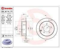 BREMBO 08.A114.71 Brake disc
