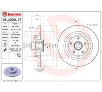 2x Brake disc solid 08.A239.27 BREMBO for RENAULT VEL SATIS ESPACE Mk IV
