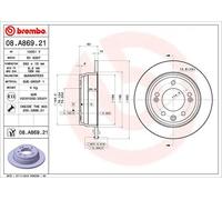 BREMBO 08.A869.21 Brake disc