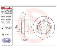 2x Brake disc solid 08.B271.11 BREMBO for HONDA ACCORD VIII ACCORD VIII Estate