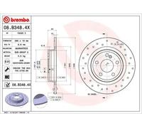 2x Brake disc solid 08.B348.4X BREMBO for MERCEDES-BENZ B-CLASS Sports Tourer
