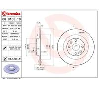 Brembo 08.c135.11 Rotor, Brake Disc