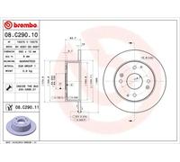 BREMBO 08.C290.11 Brake disc