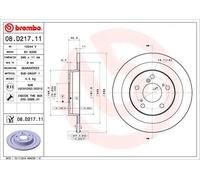 Brembo Brake Discs 08.D217.11 / 10460194A - Rear 296 mm - Set of 2 - Fits Honda Civic IX (2015-2016)