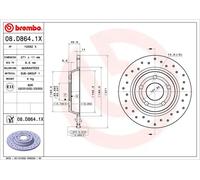 BREMBO 08.D864.1X Brake disc