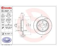 BREMBO Rear Brake Disc Pair for HONDA 239mm Solid, 4 Holes