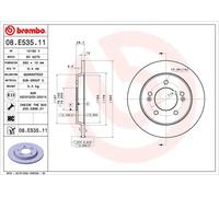 BREMBO 08.E535.11 Brake disc