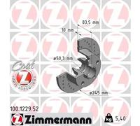 2x Brake disc solid 100.1229.52 ZIMMERMANN for AUDI A4 B5 A4 B5 Avant