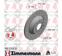 ZIMMERMANN 100.3320.52 Brake disc