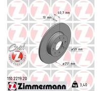 ZIMMERMANN 110.2219.20 Brake disc