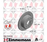 2x Brake disc solid 150.1129.52 ZIMMERMANN for BMW 3 3 Touring 3 Convertible