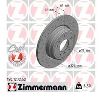 2x Brake disc solid 150.1272.52 ZIMMERMANN for BMW 8 7