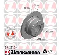 2x Brake disc solid 150.1287.20 ZIMMERMANN for BMW Z3 Roadster Z3 Coupe