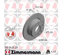 2x Brake disc solid 150.3425.20 ZIMMERMANN for BMW 1