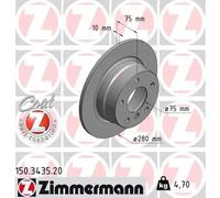 2x Brake disc solid 150.3435.20 ZIMMERMANN for BMW Z4 Roadster