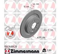 2x Brake disc solid 150.3489.20 ZIMMERMANN for MINI MINI MINI Coupe MINI CLUBMAN