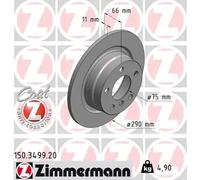 2x Brake disc solid 150.3499.20 ZIMMERMANN for BMW 1 Sports Hatch 2 Coupe