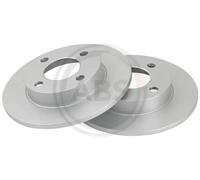 2x Brake disc solid 15765 A.B.S. for AUDI 80 B2 Saloon 80 B3 Saloon COUPE B2