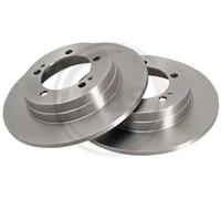 2x Brake disc solid 16207 A.B.S. for MITSUBISHI ECLIPSE