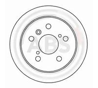 2x Brake disc solid 16229 A.B.S. for LEXUS TOYOTA