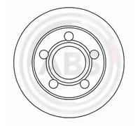 2x Brake disc solid 16249 A.B.S. for AUDI COUPE B3 80 B4 Saloon 80 B4 Avant