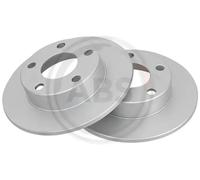 2x Brake disc solid 16442 A.B.S. for AUDI VW
