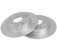 2x Brake disc solid 16908 A.B.S. for HONDA PRELUDE Mk V CIVIC IX Saloon