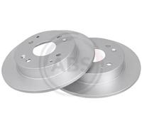 2x Brake disc solid 16935 A.B.S. for HONDA PRELUDE Mk V