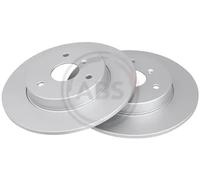 2x Brake disc solid 17161 A.B.S. for SMART CITY-COUPE CABRIO CROSSBLADE ROADSTER