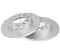 2x Brake disc solid 17332 A.B.S. for AUDI SEAT