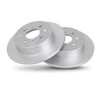 2x Brake disc solid 17376 A.B.S. for HONDA CIVIC VII Coupe CIVIC VII Saloon