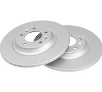 2x Brake disc solid 17555 A.B.S. for PEUGEOT CITROËN