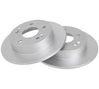 2x Brake disc solid 17585 A.B.S. for HONDA ACCORD Mk VII Coupe