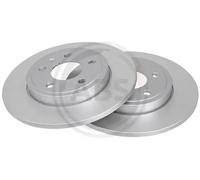 2x Brake disc solid 17627 A.B.S. for AUDI SEAT