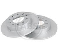2x Brake disc solid 17641 A.B.S. for HYUNDAI COUPE II