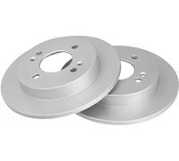 2x Brake disc solid 17656 A.B.S. for KIA HYUNDAI