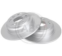 2x Brake disc solid 17691 A.B.S. for HONDA ACCORD VII Tourer