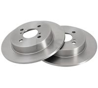 2x Brake disc solid 17705 A.B.S. for SUZUKI IGNIS I
