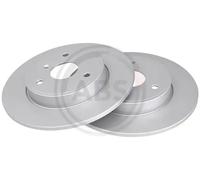 2x Brake disc solid 17789 A.B.S. for SMART FORTWO Coupe FORTWO Cabrio CITY-COUPE
