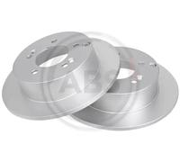 2x Brake disc solid 17897 A.B.S. for KIA CARENS III MPV CARENS I MPV