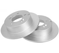 2x Brake disc solid 17897 A.B.S. for KIA CARENS III MPV CARENS I MPV