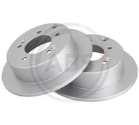 2x Brake disc solid 18075 A.B.S. for KIA SOUL I