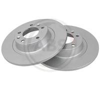 2x Brake disc solid 18159 A.B.S. for PEUGEOT 407 Coupe