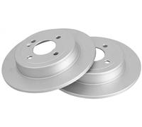 2x Brake disc solid 18225 A.B.S. for KIA HYUNDAI