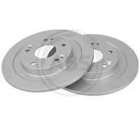 2x Brake disc solid 18311 A.B.S. for HONDA CIVIC IX CIVIC IX Tourer