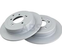 2x Brake disc solid 18570 A.B.S. for HYUNDAI KIA